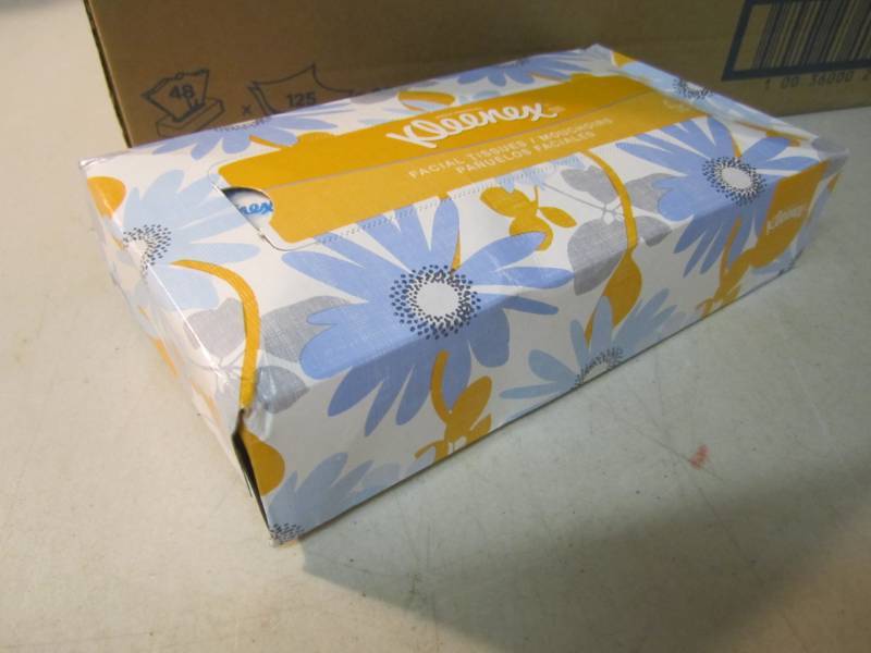 lot 189 image: Case of 48 Boxes of Kleenex Facial ...