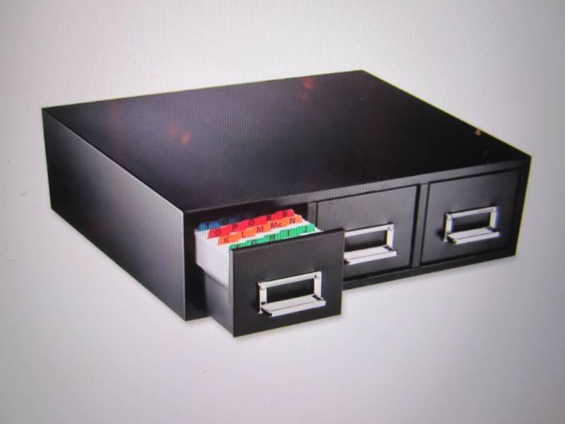 lot 284 image: Steelmaster 3 Drawer 3 x 5 Card F...