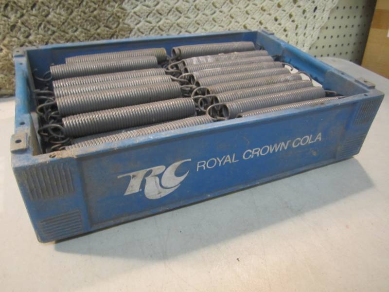 lot 298 image: Plastic RC Cola Crate Full of 8 x ...