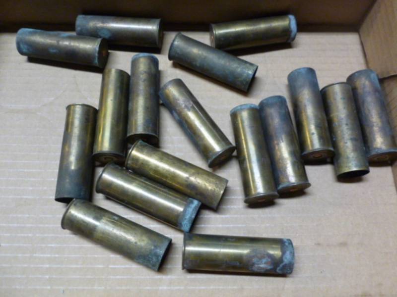 Antique Brass Shotgun Shells, Manannah #336 Ammo, Handicap Bike, Red Wing