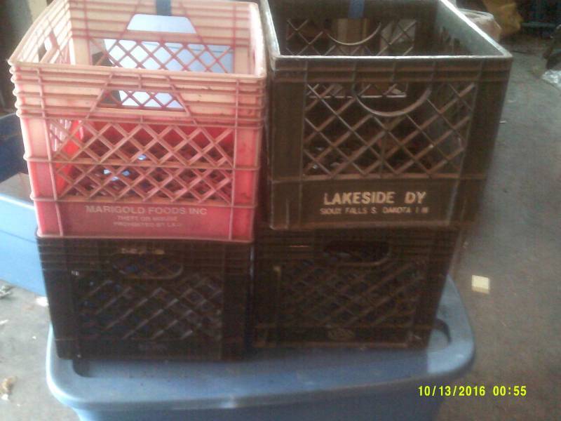 4 COLLECTIBLE MILK CRATE