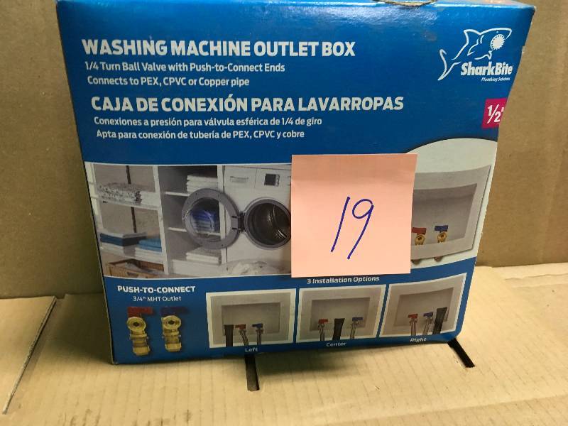 lot 19 image: 12 in. Washing Machine Outlet Box