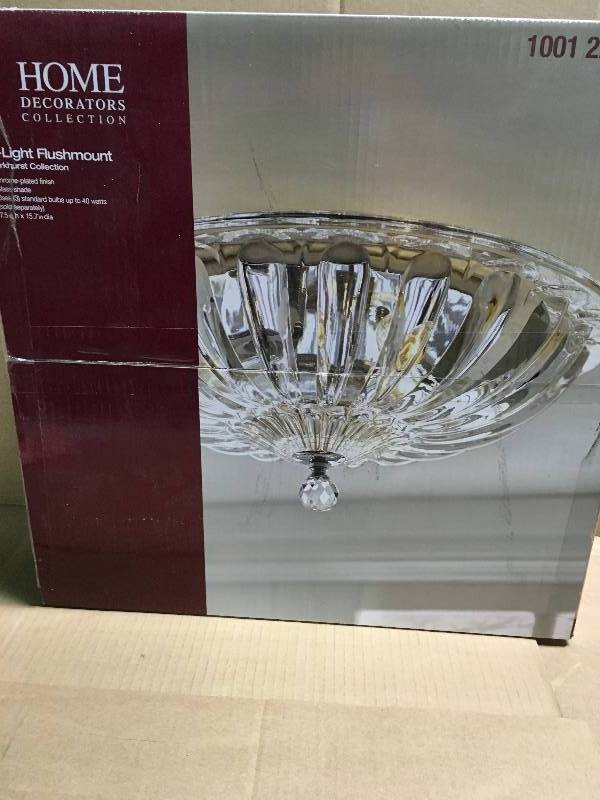 lot 28 image: Home Decorators 1001220176 3 Light Flush Mount
