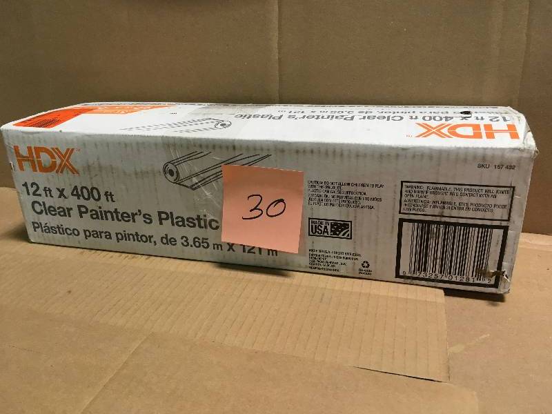 lot 30 image: 12 ft. x 400 ft. 0.31 mil High Density Painters Plastic Sheeting