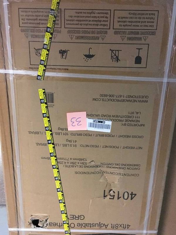 lot 33 image: Performance 96 in. L x 48 in. W x 42 in. H Adjustable VersaRac Ceiling Storage Rack in Gray
