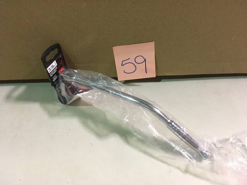 lot 59 image: TEKTON 38 in. Drive 13 in. Flex Head Bent Handle Ratchet