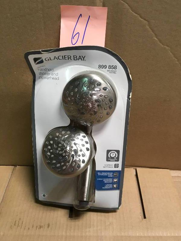 lot 61 image: 5-Spray Hand Shower and Shower Head in Chrome