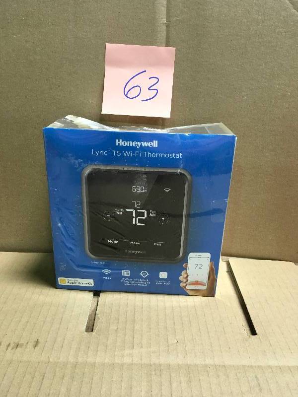lot 63 image: Honeywell RCHT8610WF2006W Lyric T5 Wi-Fi Smart Thermostat