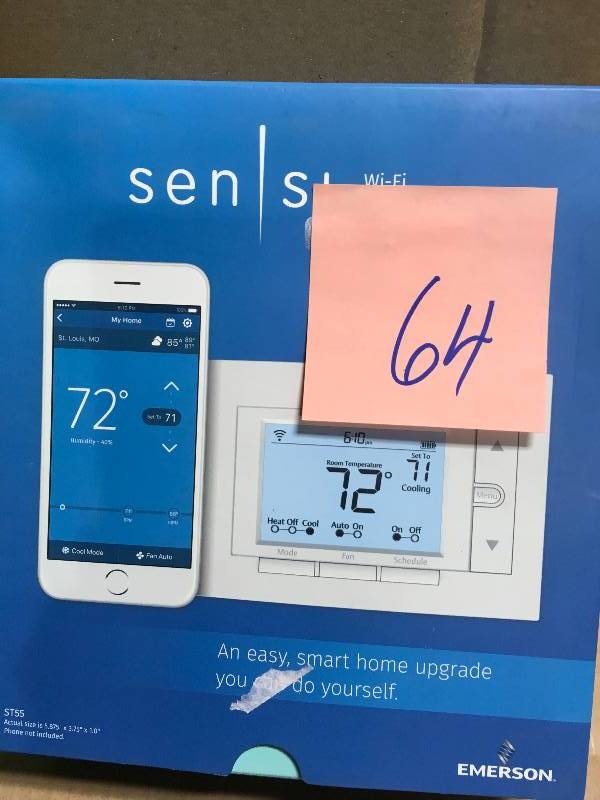 lot 64 image: EMERSON Sensi Wi-Fi Thermostat for Smart Home