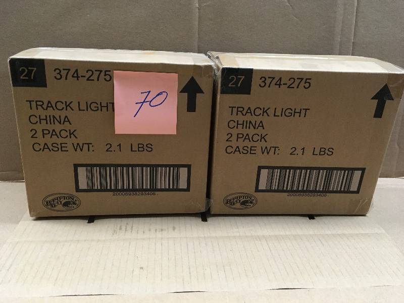 lot 70 image: Hampton Bay 75-Watt PAR30 Perforated Double Arm Gimbal Fixture (CASE 2 PACK)  LOT OF 2 CASES
