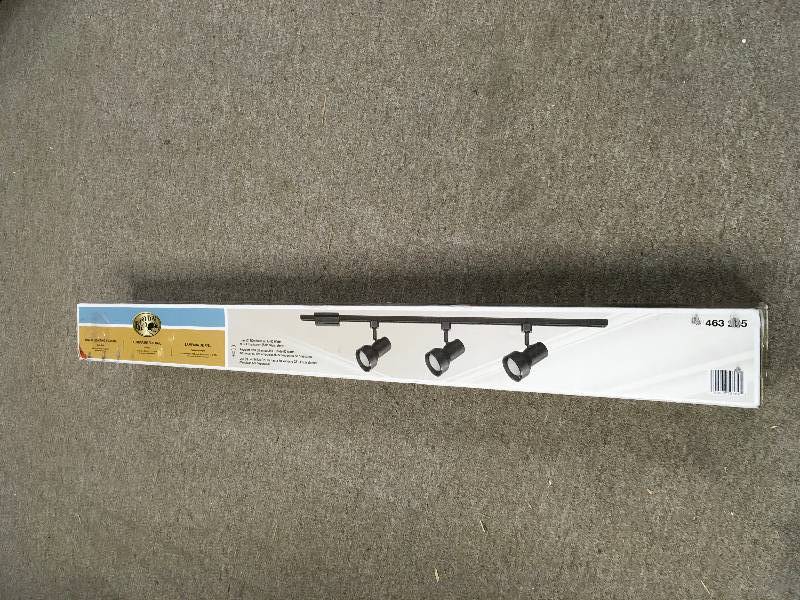 lot 77 image: Hampton Bay Track Lighting Linear 3-Light Black Track Lighting