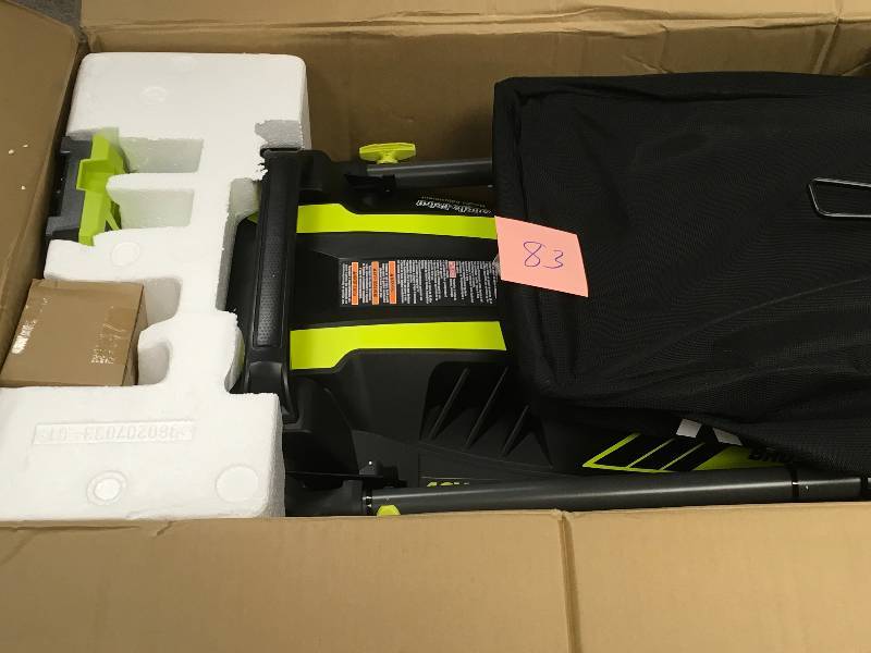 lot 83 image: Ryobi  20 in. 40-Volt Brushless Lithium-Ion Cordless Self-Propelled Walk Behind Mower with 5.0 Ah BatteryCharger Included