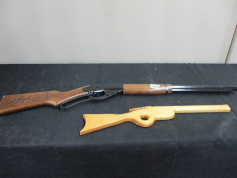 Daisy Red Rider BB Gun and rubber band Gun