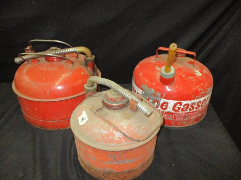 3 Metal Eagle Gas Cans