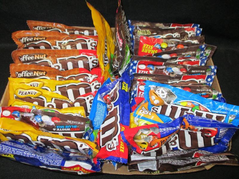 40 bags of various m and ms