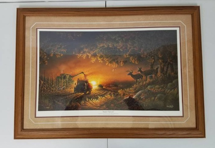 TERRY REDLIN CUSTOM FRAMED  MATTED SUNSET HARVEST