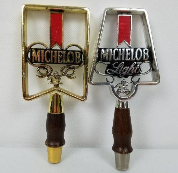 Lot of two Michelob Beer Tap Handles 7 tall
