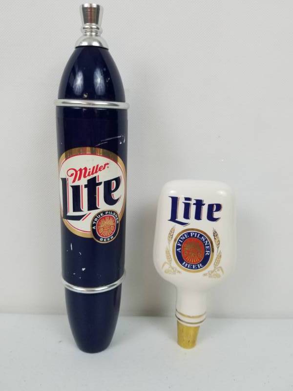 2 Miller Light Beer Tap Handles