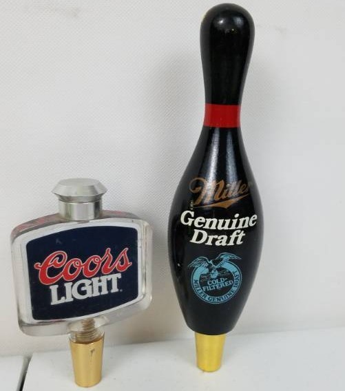 Coors Light and Miller Genuine Draft Beer Tap Handles
