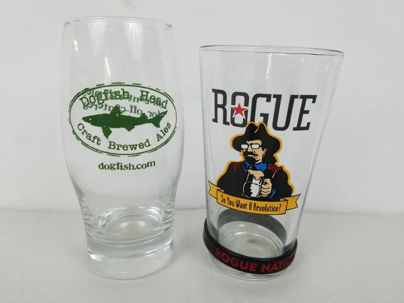 Dog Fish Head & Rouge Beer Glasses