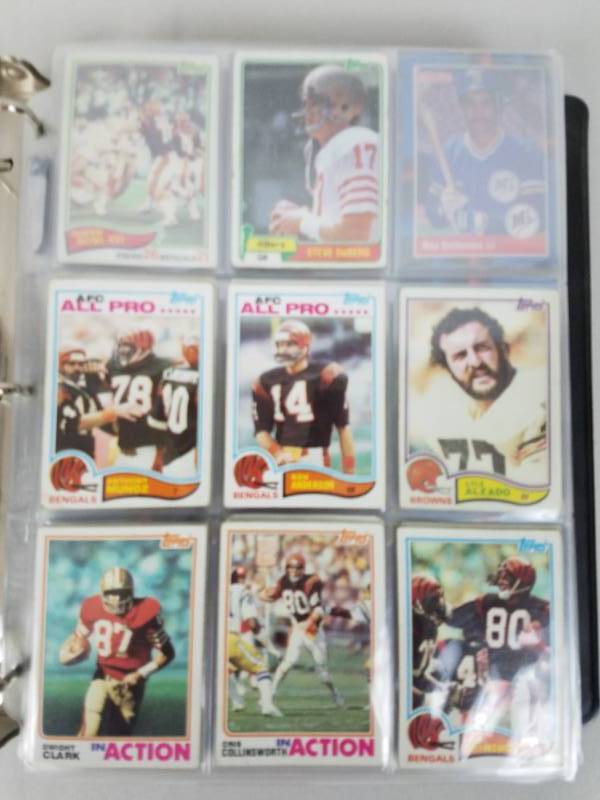 HUGE Binder of Football Baseball Cards from 1980 - 1990 Tommy Cramer