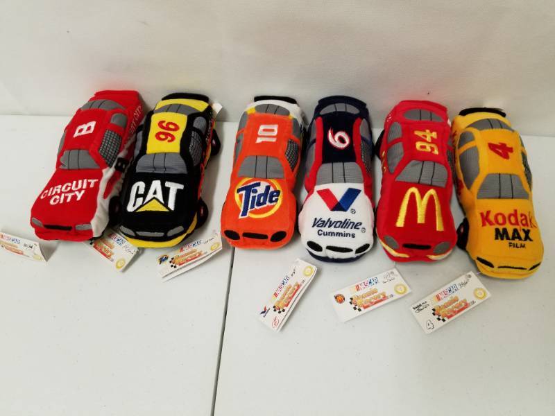 6 NASCAR Beanie Racers