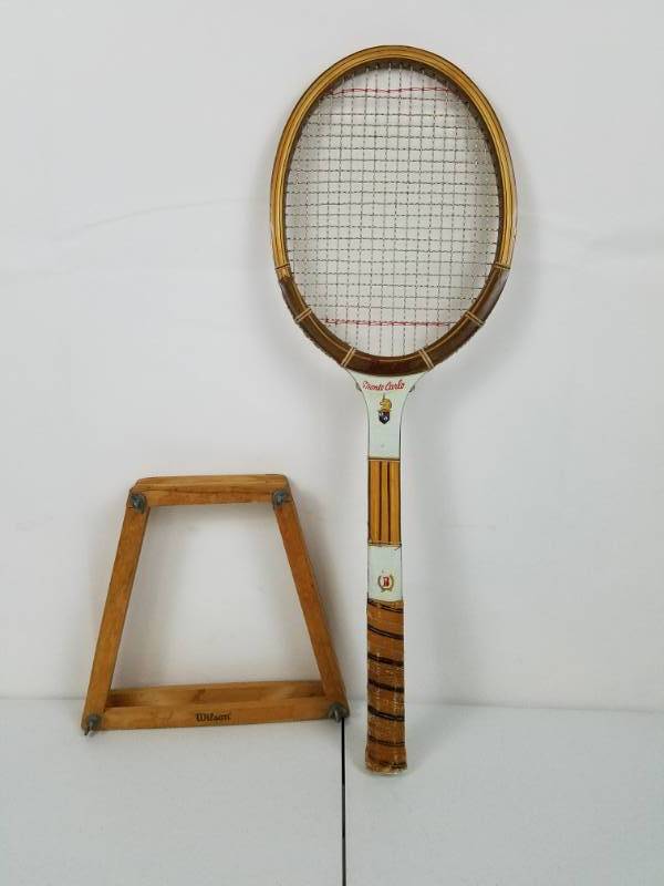 Bancroft Monte Carlo Wood Tennis Racquet with Wilson Wood Cover