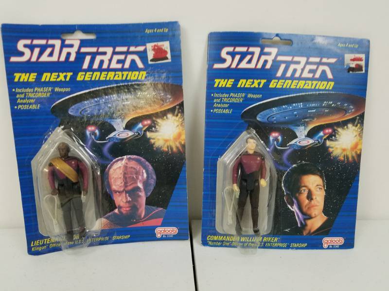 Vintage Star Trek The Next Generation 1988 Worf and Riker