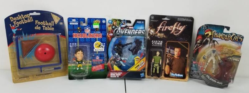 Mix lot of Marvel Iron Man Firefly NFL & Thundercats