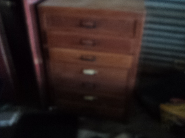 lot 26 image: 6 drawer wood cabinet 23x19x34...