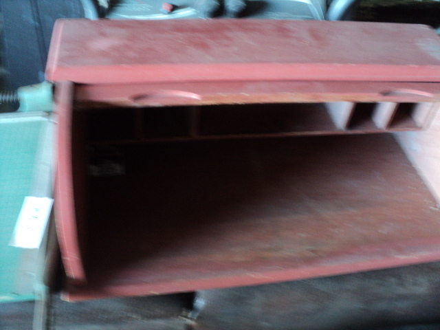 lot 69 image: redwood roll top desk top 30x10...