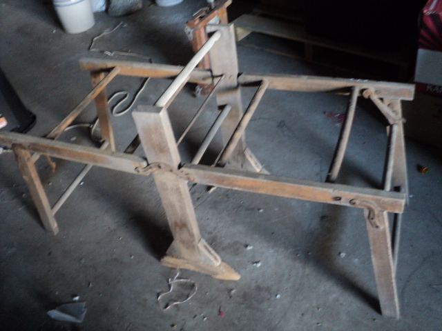 lot 82 image: wood wash stand...