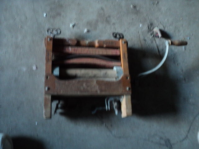 lot 83 image: wood and metal ringer...