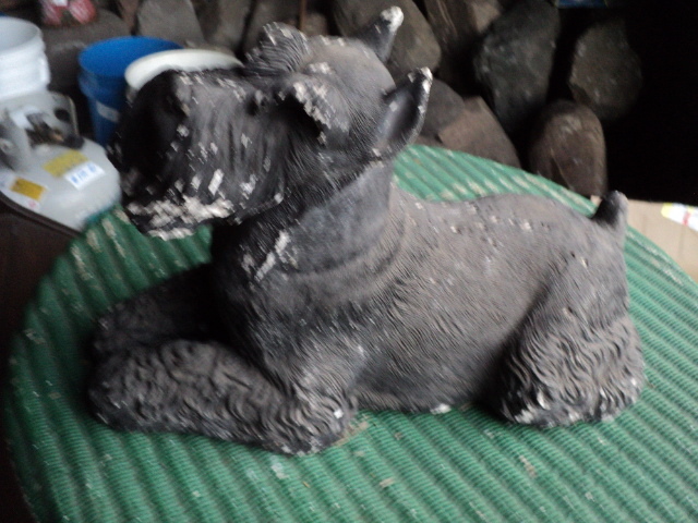lot 100 image: cement dog...