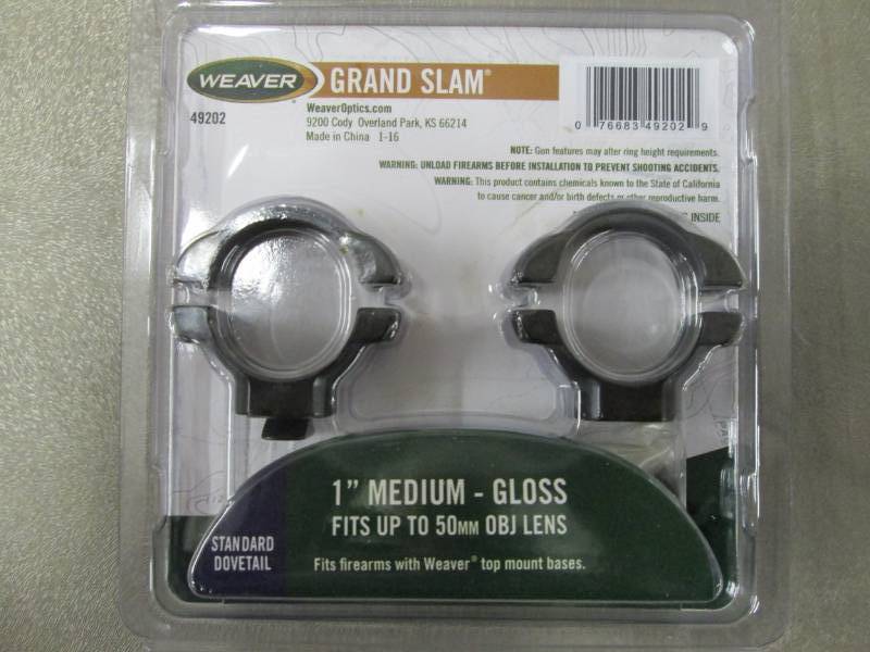 lot 99 image: Lot of 9 Weaver Grand Slam Rifle Sc...