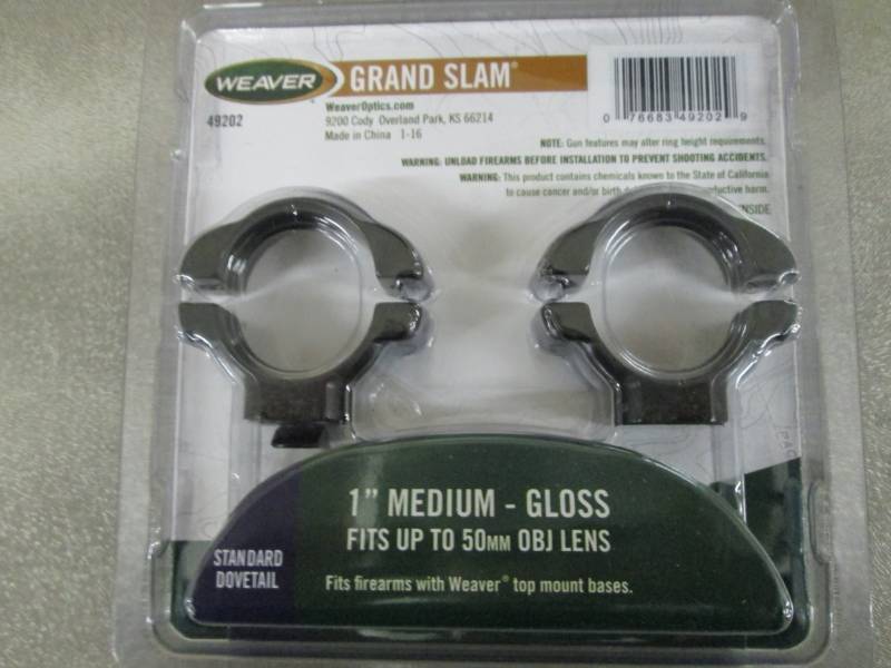 lot 110 image: Lot of 9 Weaver Grand Slam Rifle Sc...