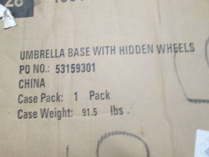 lot 201 image: 86 lbs. Brown Patio Umbrella Base w...