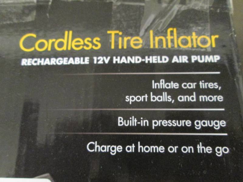 lot 207 image: Cordless Tire Inflator open box, un...