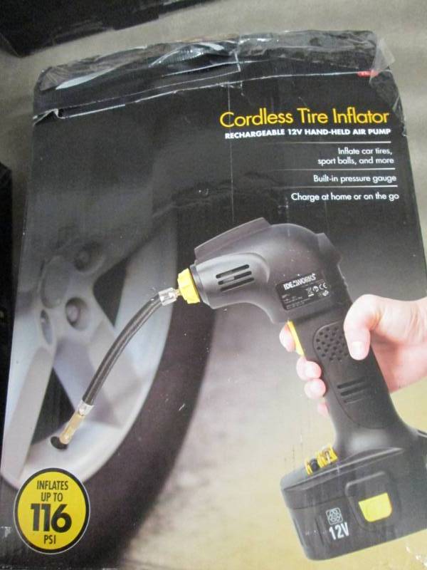 lot 208 image: Cordless Tire Inflator open box, un...