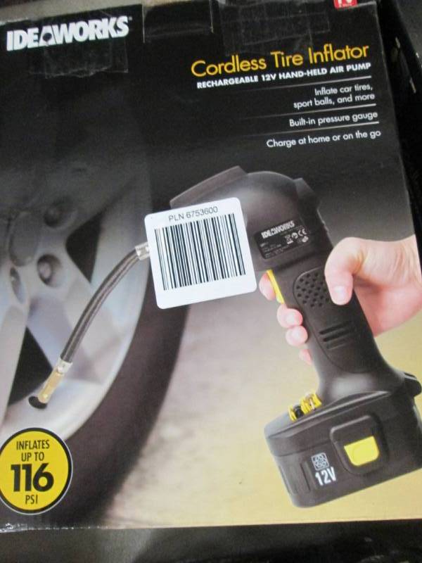 lot 209 image: Cordless Tire Inflator open box, un...