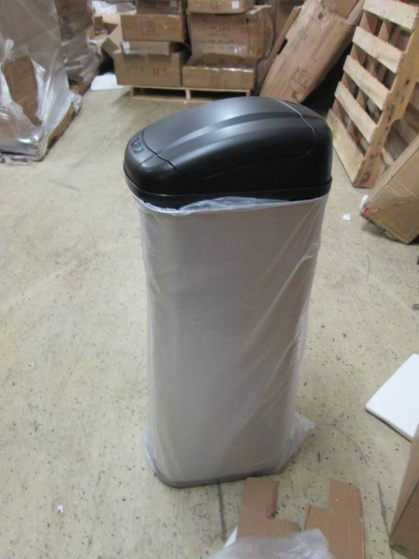 lot 246 image: Auto-Open Brushed-Finish Trash Bin ...