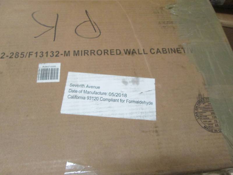 lot 250 image: Mirrored Wall Cabinet open box, cra...