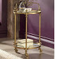 lot 176 image: Gold Serving Cart open box Retail $...