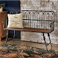lot 264 image: Farmhouse Metal Bench open box Reta...