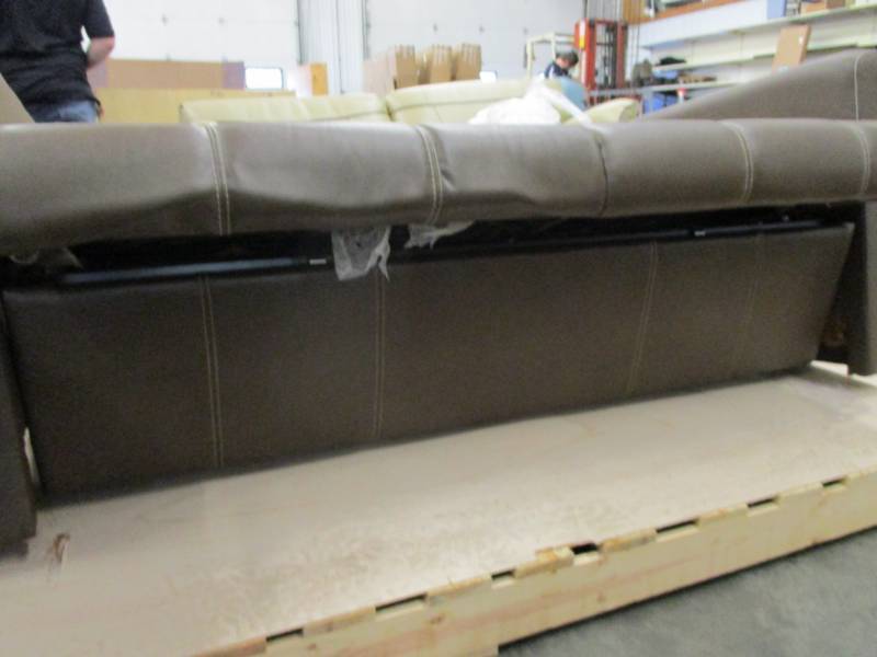 lot 63 image: Leather RV Sleeper Sofa