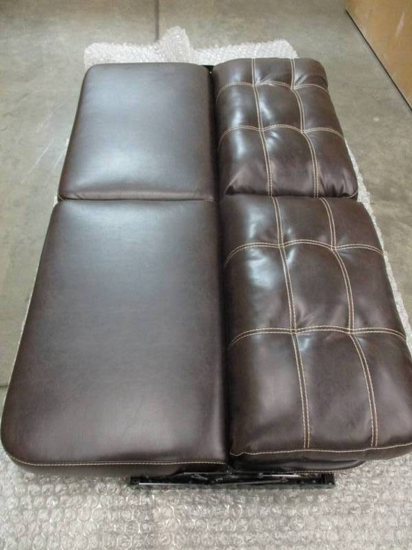 lot 71 image: Brown Leather Couch