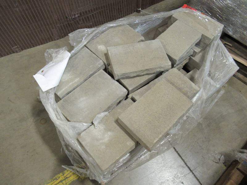lot 35 image: Fieldstone 2 in. x 12 in. x 8 in. CharcoalBuff Blend Concrete Wall Cap (120 Pieces  118.5 Linear ft.  Pallet)