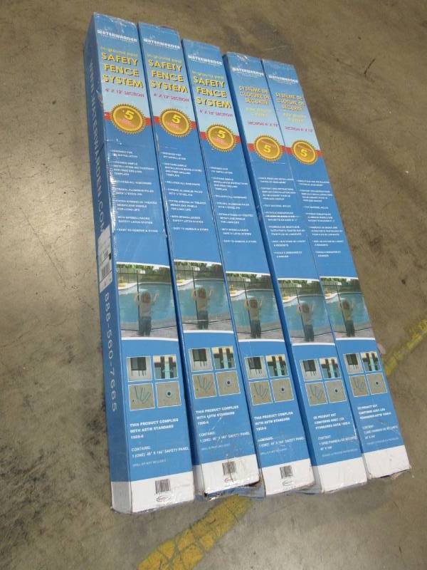 lot 49 image: 5 Cases of Water Warden 4 ft. x 12 ft. Pool Safety Fence Sections Model WWF200