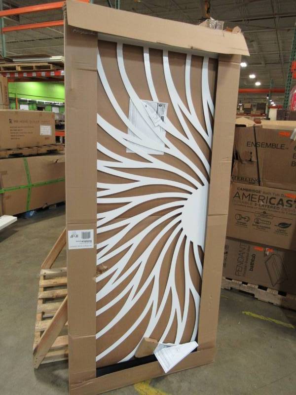 lot 60 image: Unique Home Design Steel Security Storm Door w Glass Solstice 36x80 Right Hand Outswing