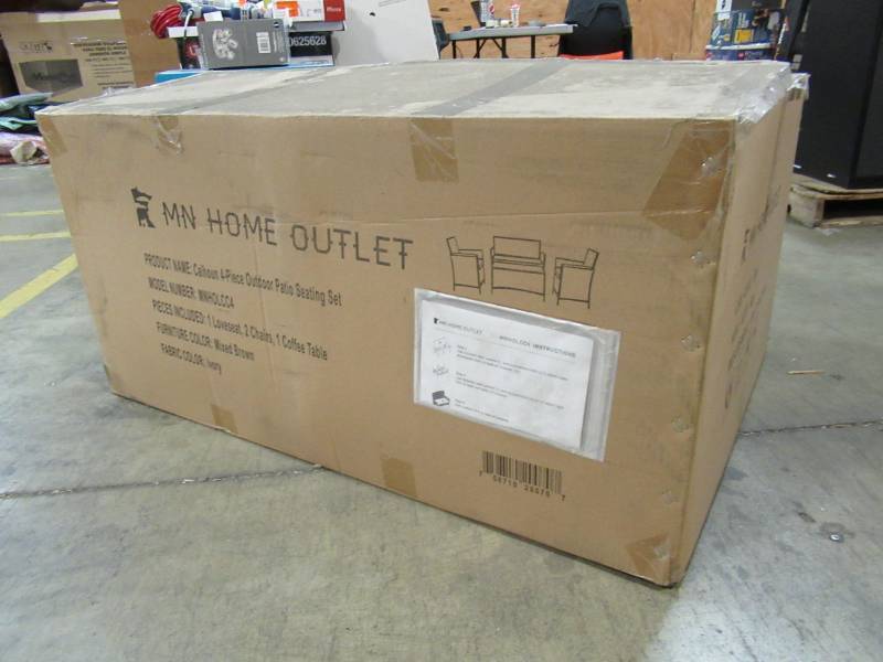 lot 69 image: LAGO Collection Calhoun 4 Piece Outdoor Patio Seating Set, Model MNHOLCC4